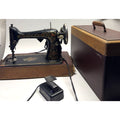 VINTAGE Singer 66, “Red Eye” G Series 1918 Friction Motor Bent Wood Case