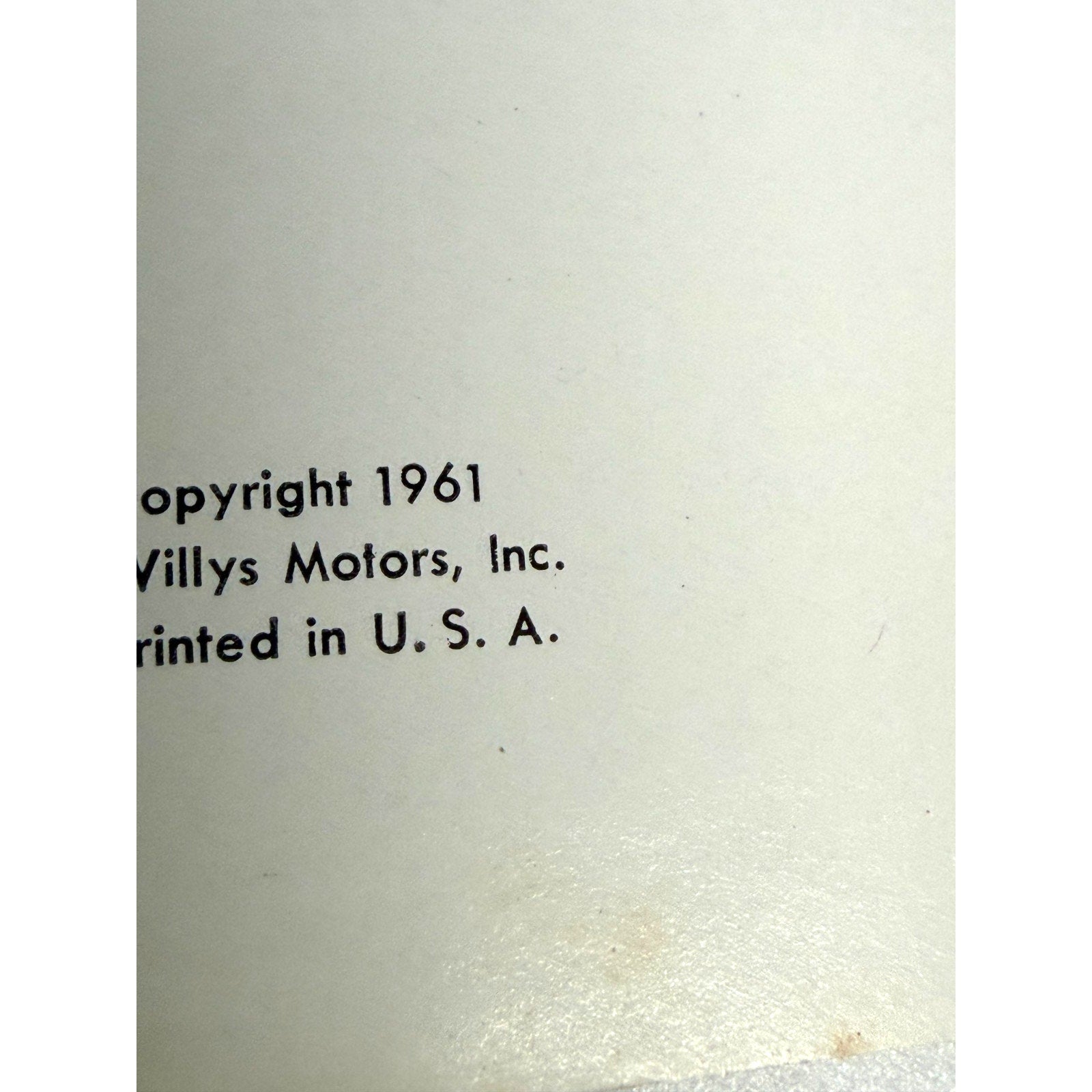 Vtg Original Jeep Utility Wagon Utility Delivery 4x4 Owner's Manual OM-1028-R2VG