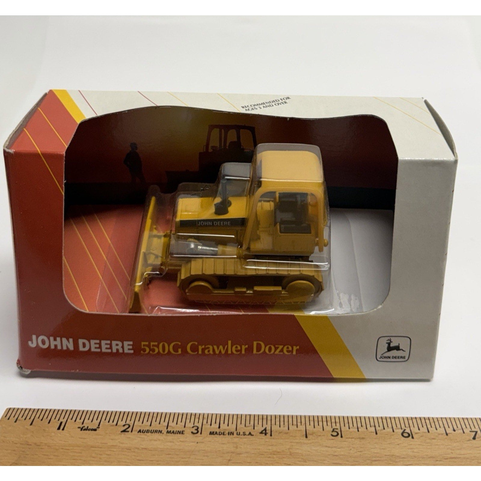 VINTAGE NOS ERTL John Deere Crawler Dozer 550G in Package 1:64 Scale Replica Toy