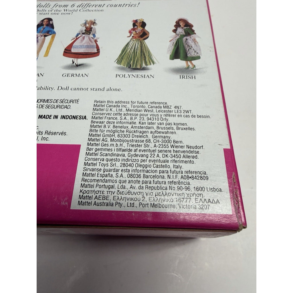 VINTAGE Mattel NATIVE AMERICAN BARBIE Doll 1994 Dolls of the World 3RD Edition