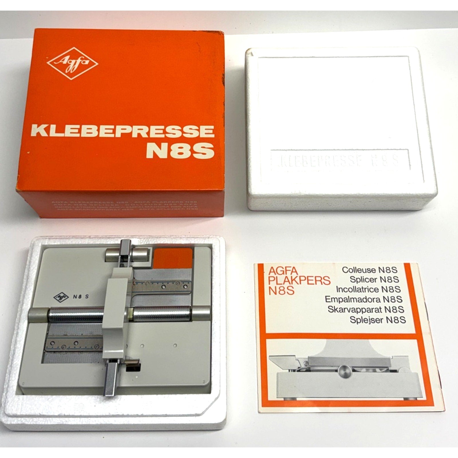 Vintage Agfa N8S Film Splicer - Klebepresse Made in Germany