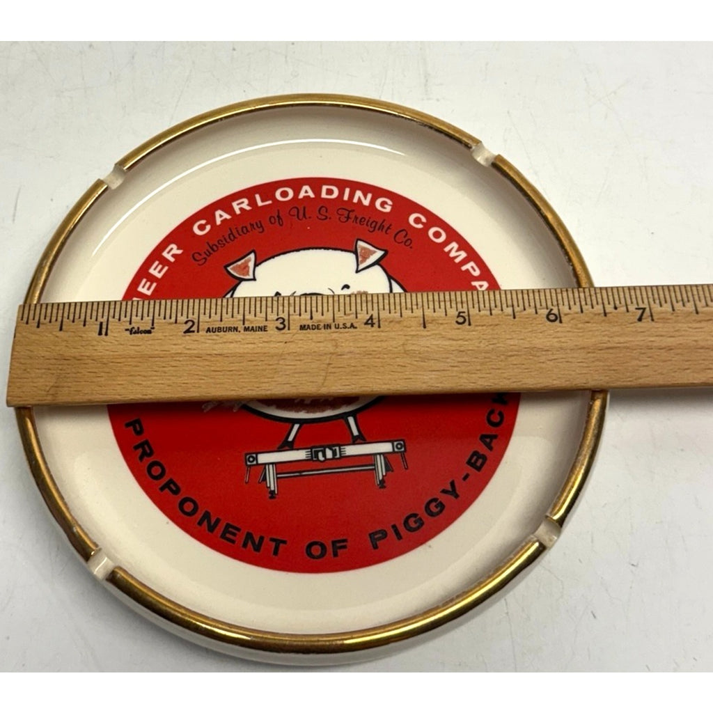 Vintage Pioneer Carloading Company Piggy-Back Ashtray