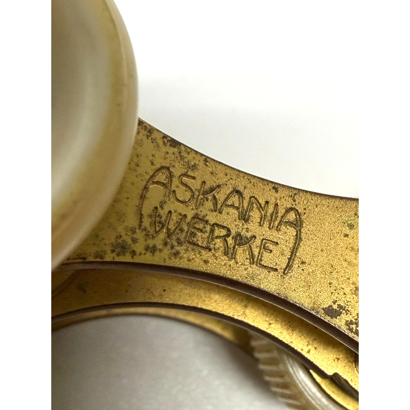 Vintage Askania Werke Berlin Opera Glasses Brass Theater Binoculars w/ Case