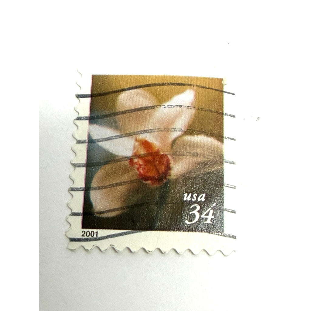 Vtg Mystic Stamp Co. US1-2: 2000 Flowers Stamp Set (Used) - Scott #3487-3490