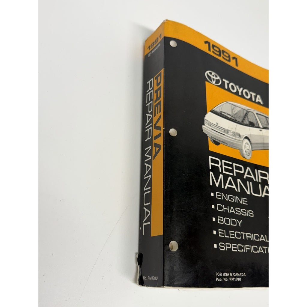 VINTAGE 1991 Toyota Previa Repair Manual OEM RM178U
