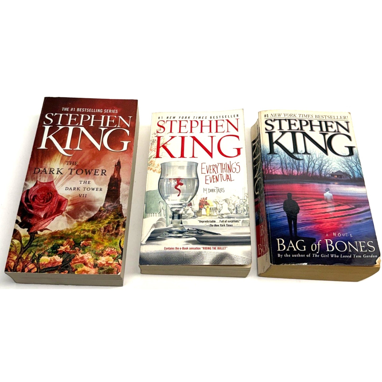 VINTAGE Lot of 3 Stephen King - Bag of Bones, Dark Tower, Everything's Eventual