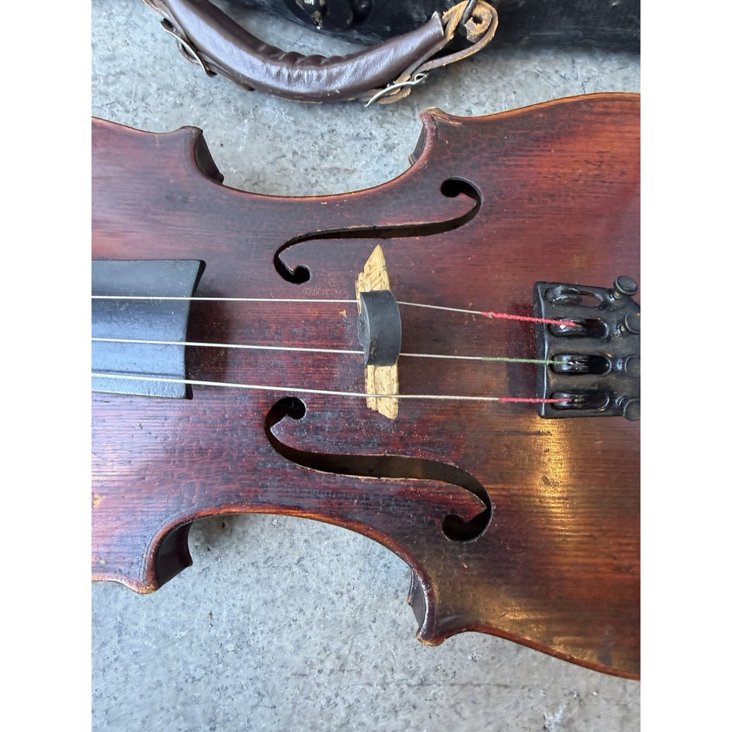 Vintage Stradavarius style 4/4 Violin w/Case ~~Missing String~~