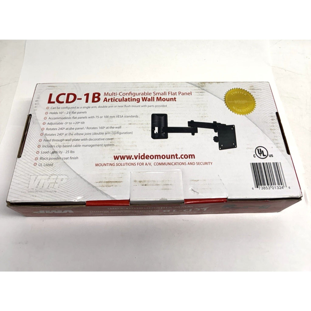 SEALED VMP Articulating Wall Monitor/TV Mount for 10" - 23" Flat Panels LCD-1B