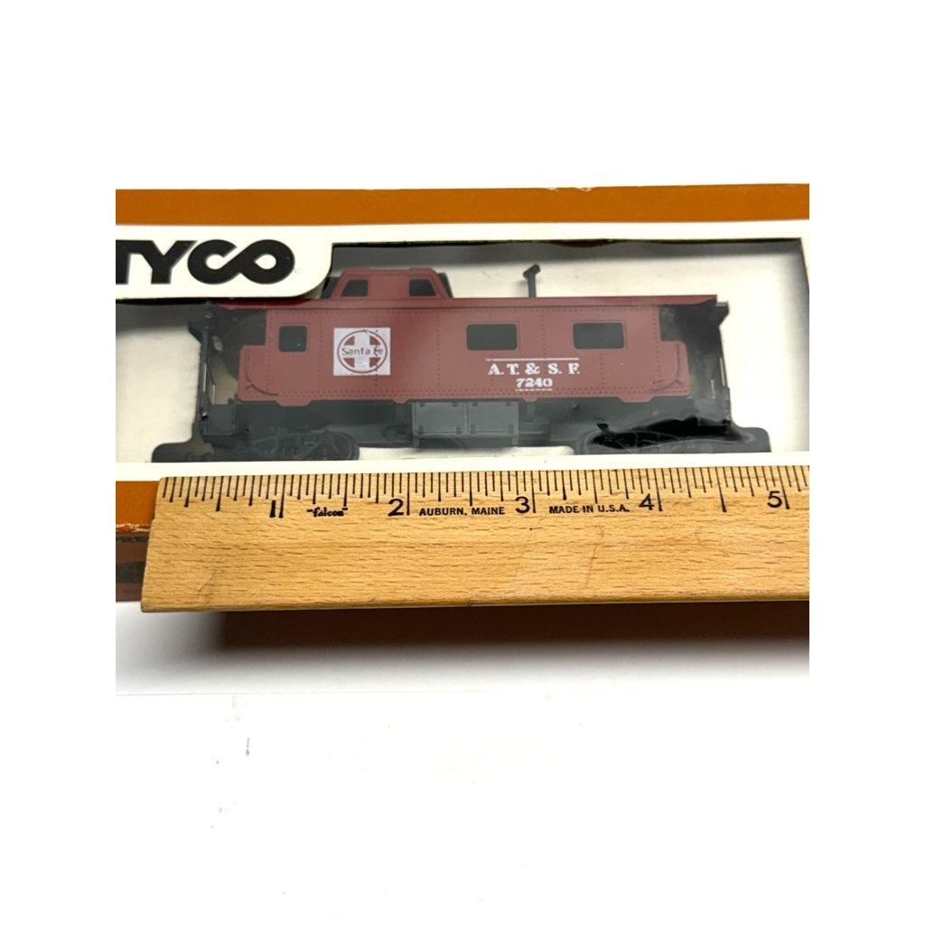 Vintage HO Scale Tyco Cupola Caboose Santa Fe AT&SF 7240 Model Trains-New In Box