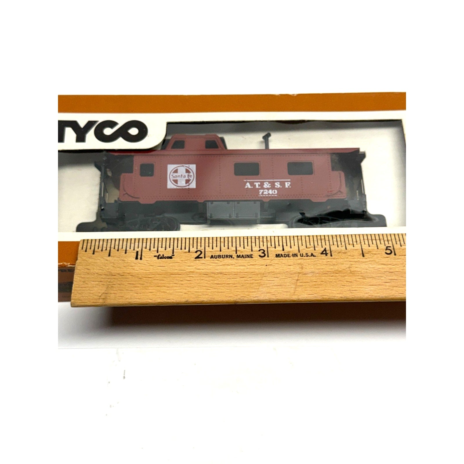 Vintage HO Scale Tyco Cupola Caboose Santa Fe AT&SF 7240 Model Trains-New In Box