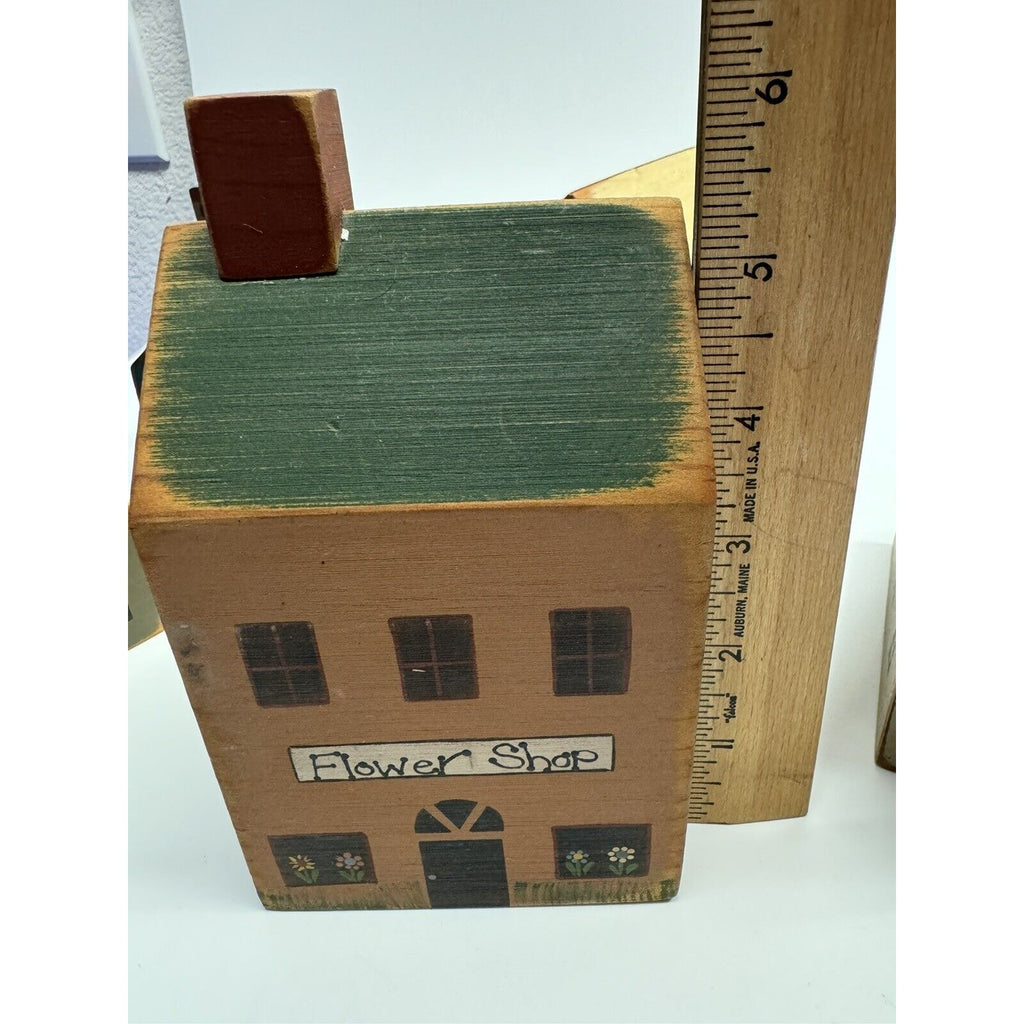 VINTAGE Lot of 5 1960's Tiny Doll House Wood Block Set
