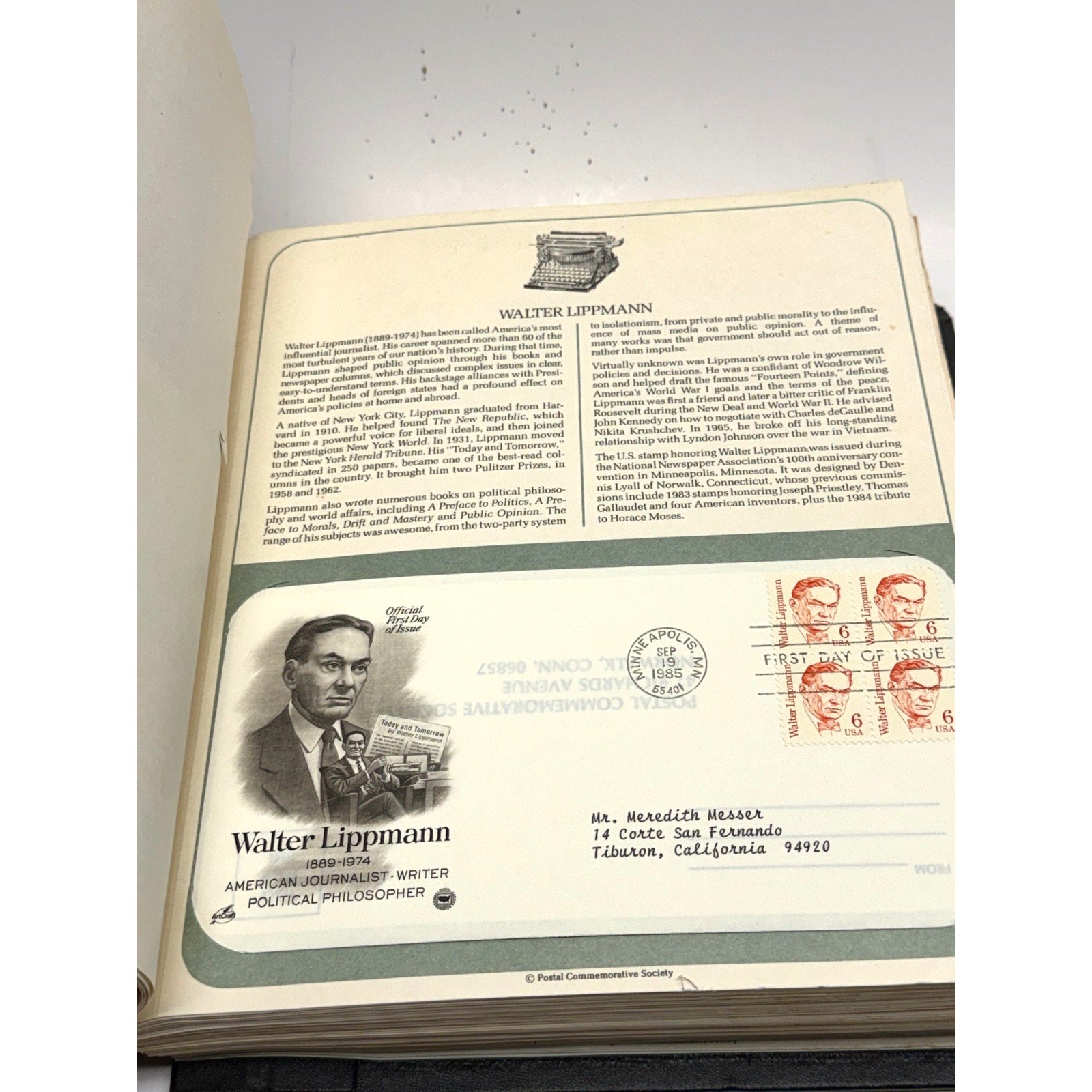Vintage Postal Commemorative Society First Day Covers FDC