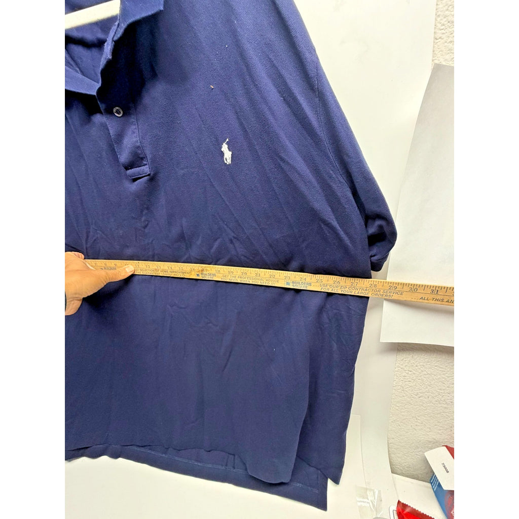 POLO Ralph Lauren Men's 4XB Big Classic Fit Short Sleeve Polo Shirt Navy Blue
