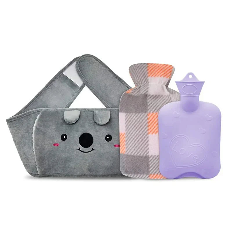 Portable Water-Filled Hot Water Bag Belt - Women's Winter Hand and Waist Warmer for Travel, Home, and Office Comfort