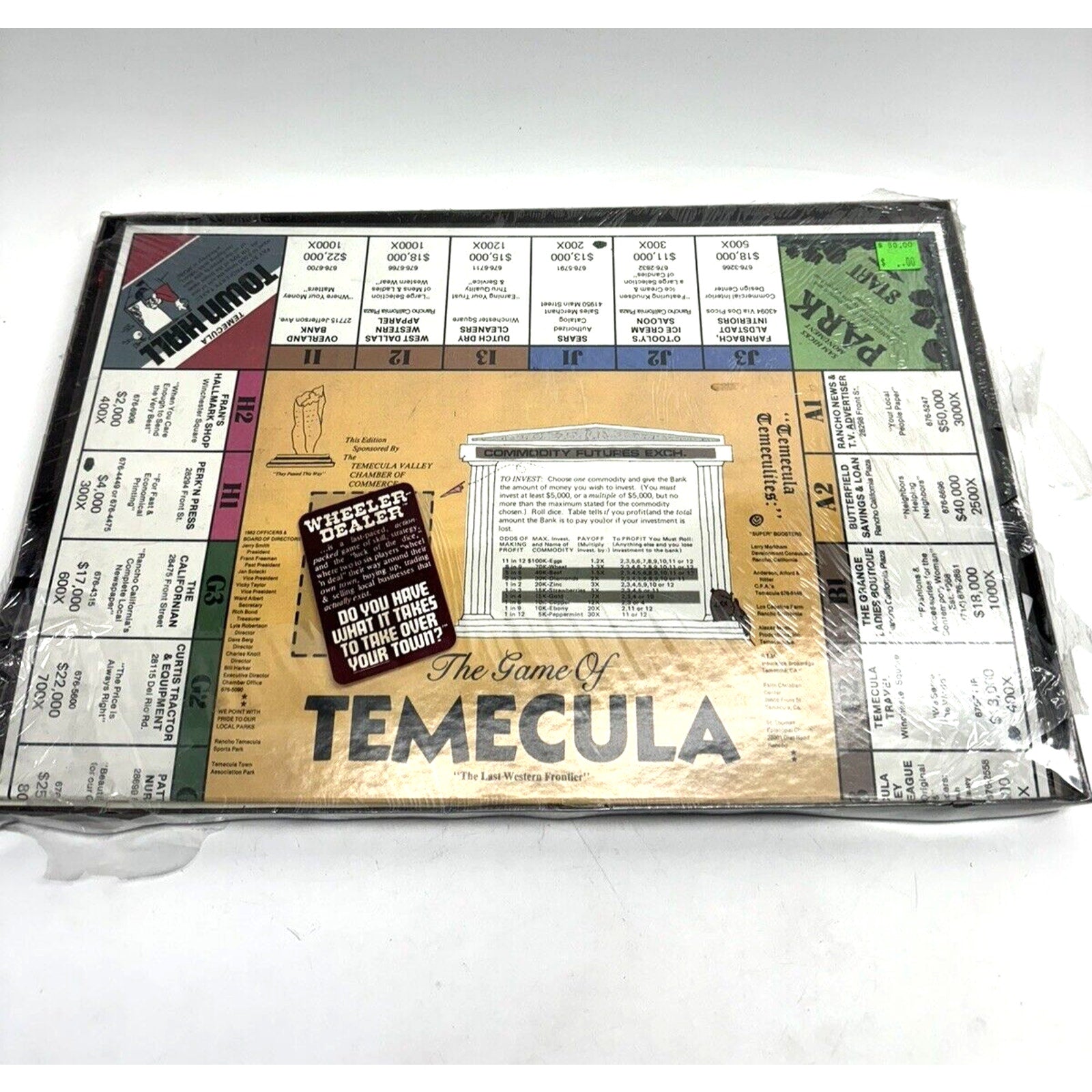 VINTAGE SEALED NEW The Board Game of TEMECULA Wheeler Dealer Monopoly
