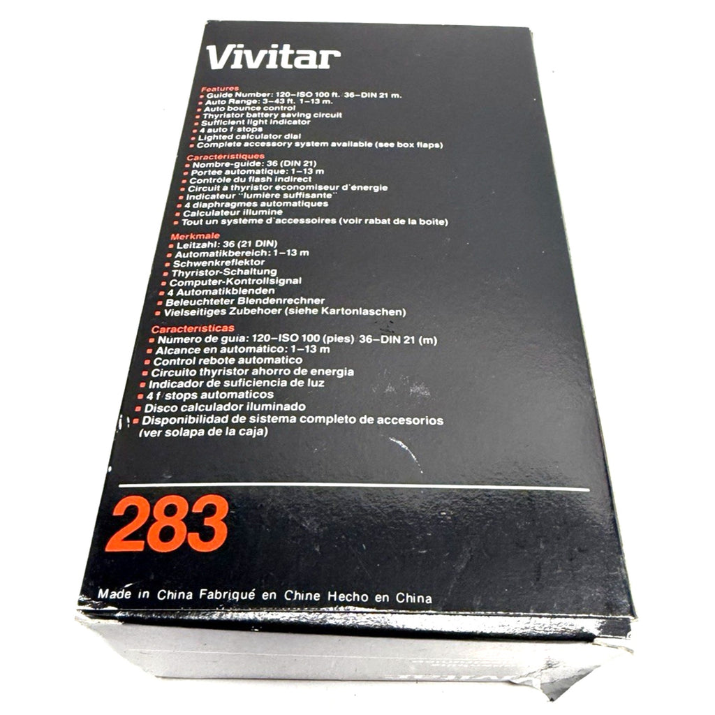 Vintage Sealed New Condition Vivitar 283 Mountable Auto Thyristor Camera Flash