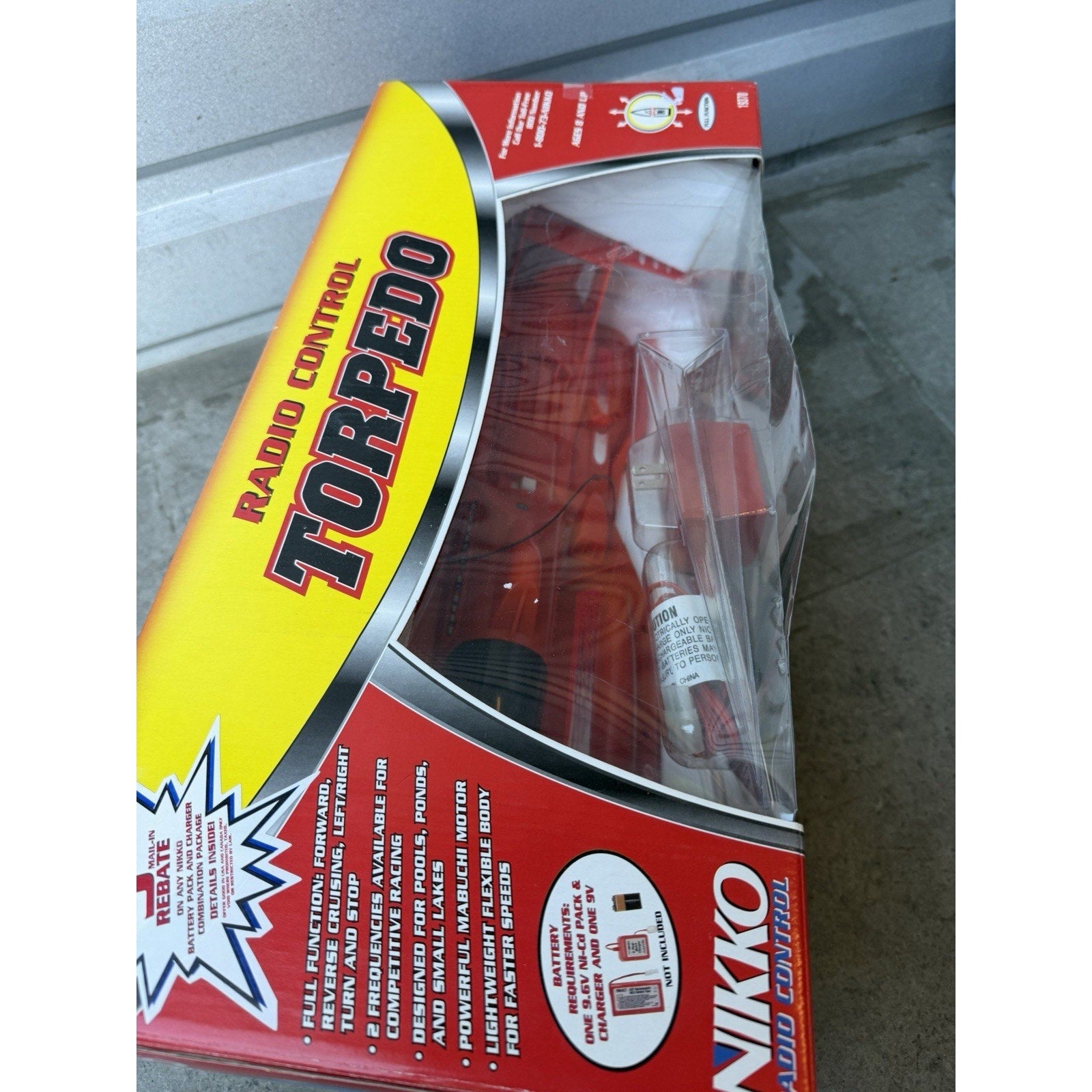Vintage SEALED NEW Styrofoam NIKKO Torpedo Hydroplane RC Racing Boat 49MHz