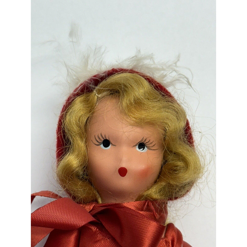 Vintage Nancy Ann Storybook Doll 198 December Bisque Doll 6.5"