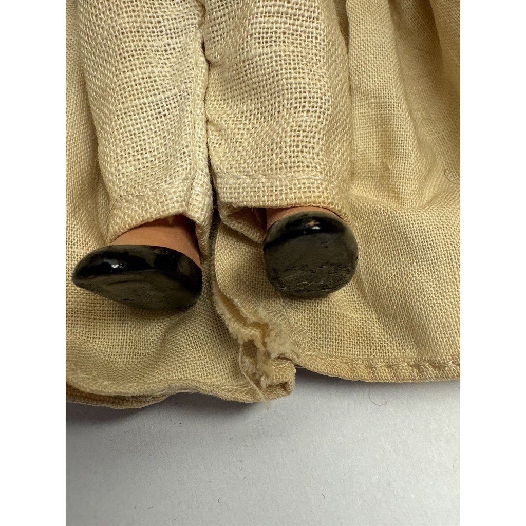 Vintage 1950s Nancy Ann Story Book Bisque Doll 5.5" Brown Hair
