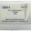 Vintage 1964 COMMEMORATIVE SET OF 7 U.S. POSTAGE STAMPS