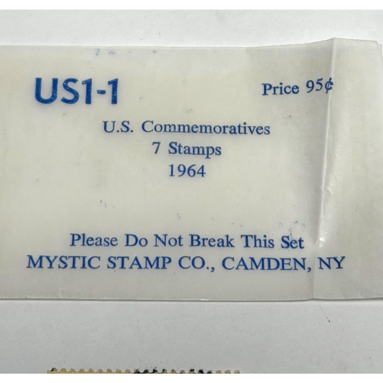 Vintage 1964 COMMEMORATIVE SET OF 7 U.S. POSTAGE STAMPS