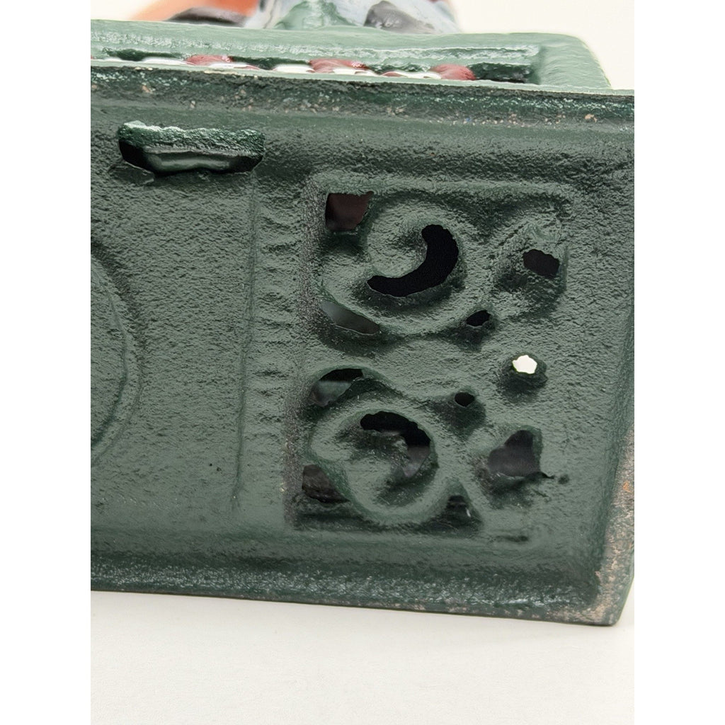 Vintage NOS "Hometown Battery" Baseball Possuns Cast Iron Mechanical Coin Bank