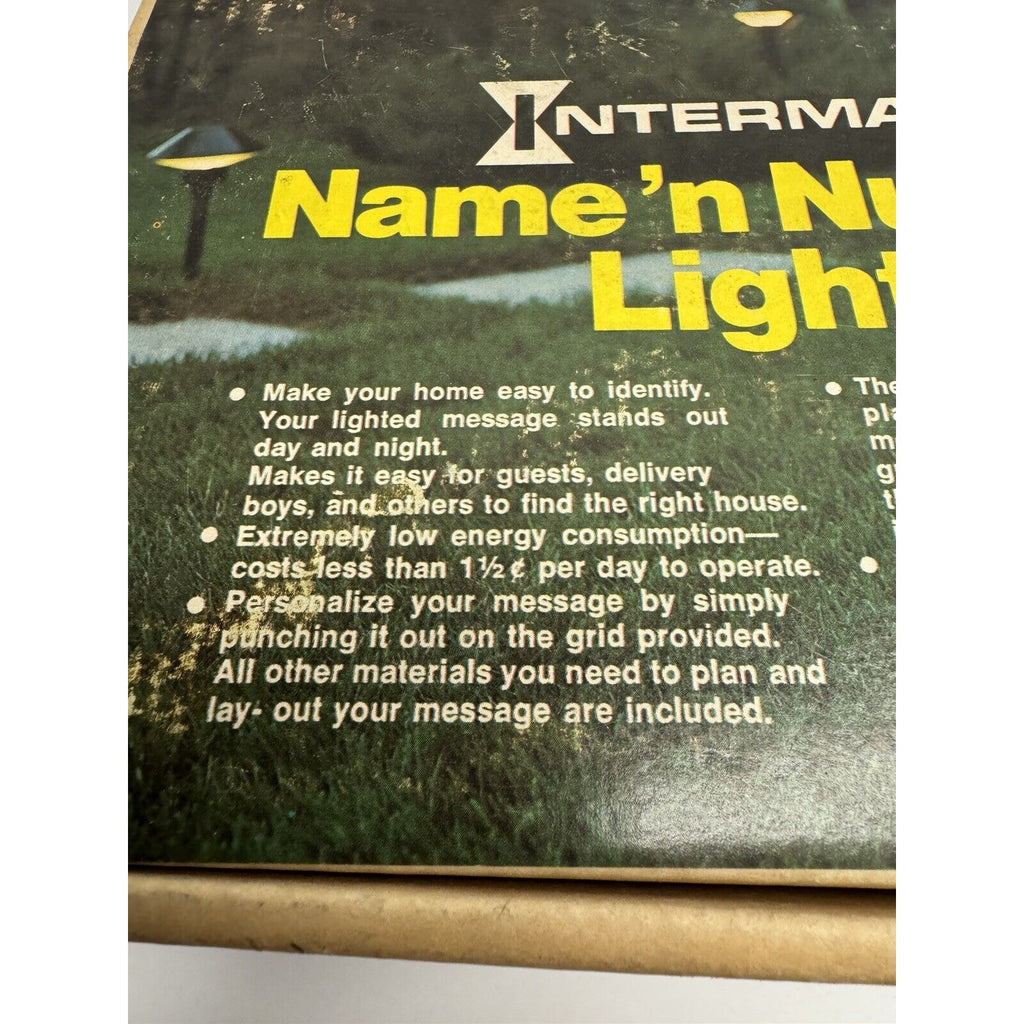 VINTAGE NOS Intermatic Name'n Number Light For Residential House Address HN-12