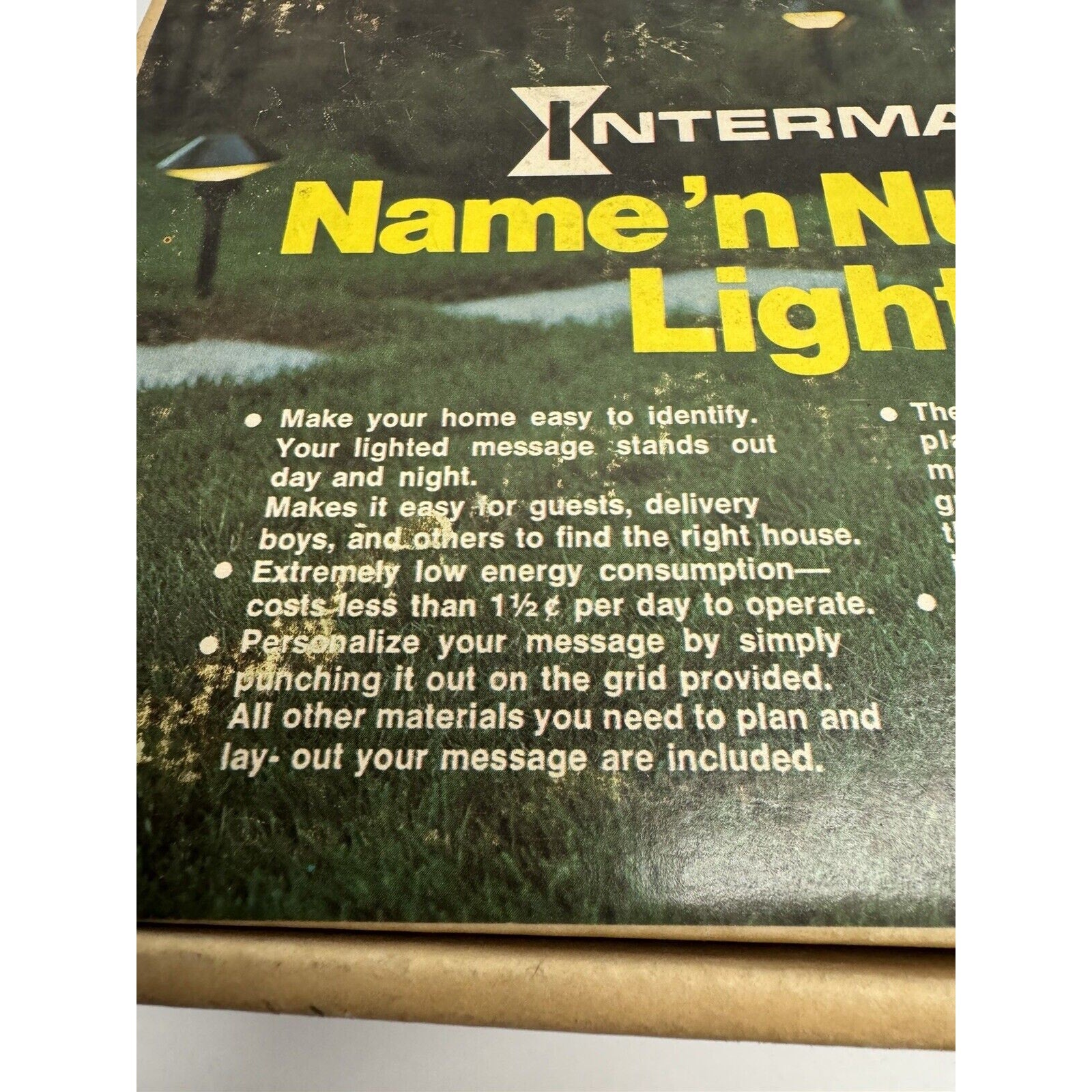 VINTAGE NOS Intermatic Name'n Number Light For Residential House Address HN-12
