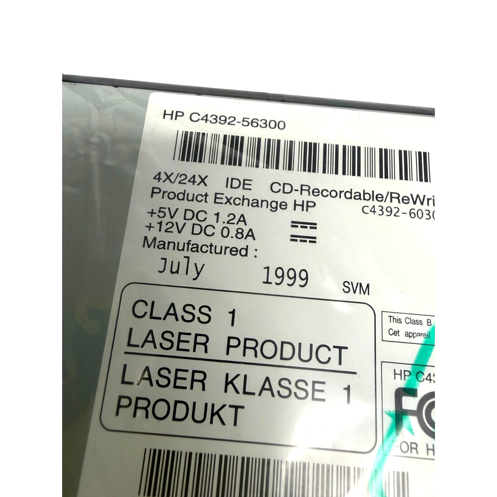 NEW Vintage HP 4x24x Internal IDE CD-RW Drive C4392-56300