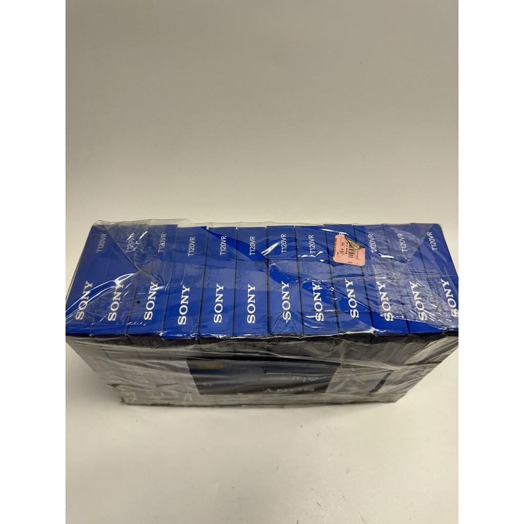 VINTAGE SEALED SONY T-120VR 12 Pack 6 Hour Blank VHS Premium VCR Video Tapes
