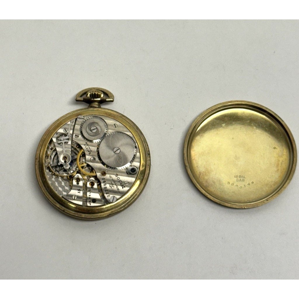VINTAGE HAMPDEN Pocket Watch Serial Number 3728890 Grade No. 306