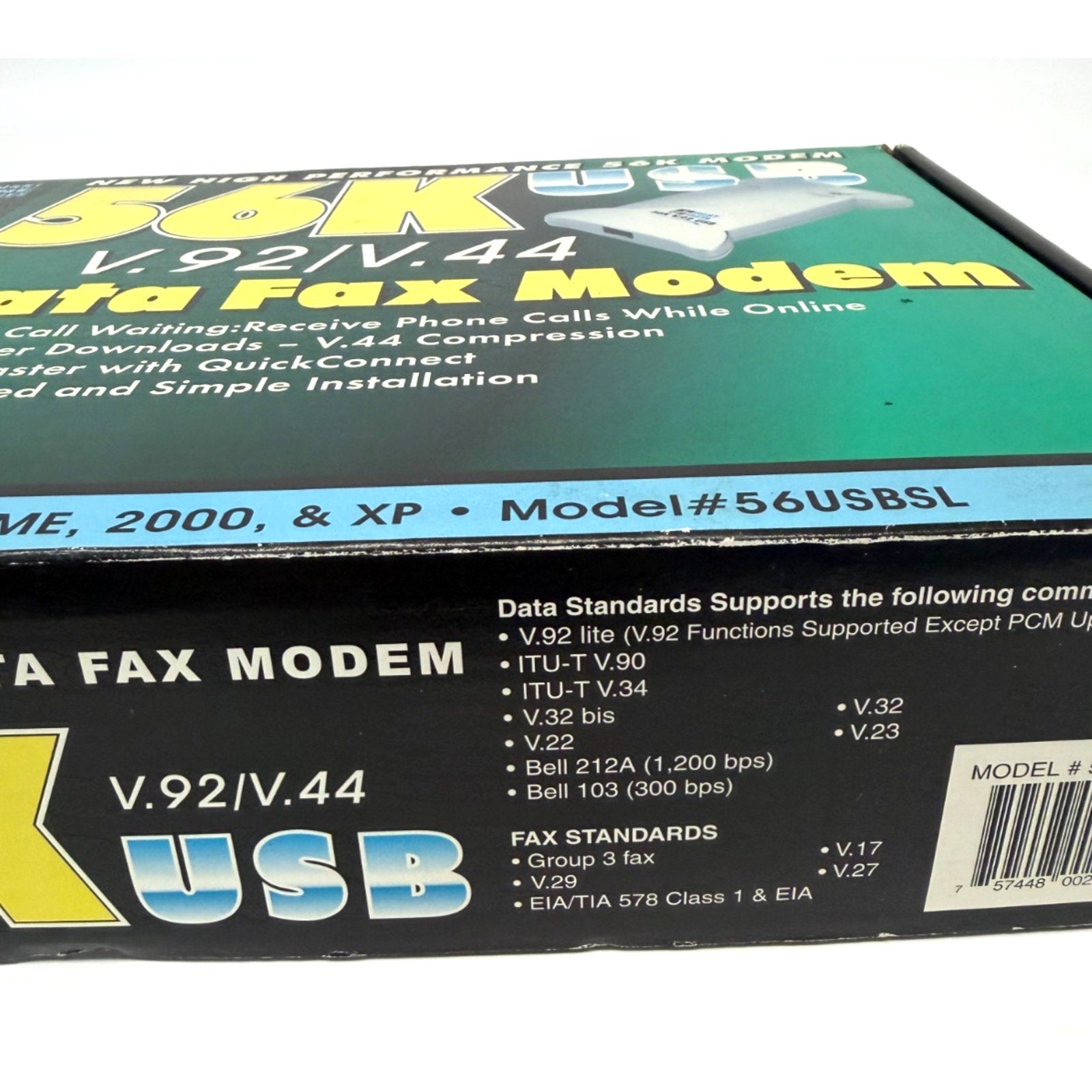 Vintage Best Data 56K USB V.92 V.44 External Data Fax Modem 56USBSL Win 98 XP