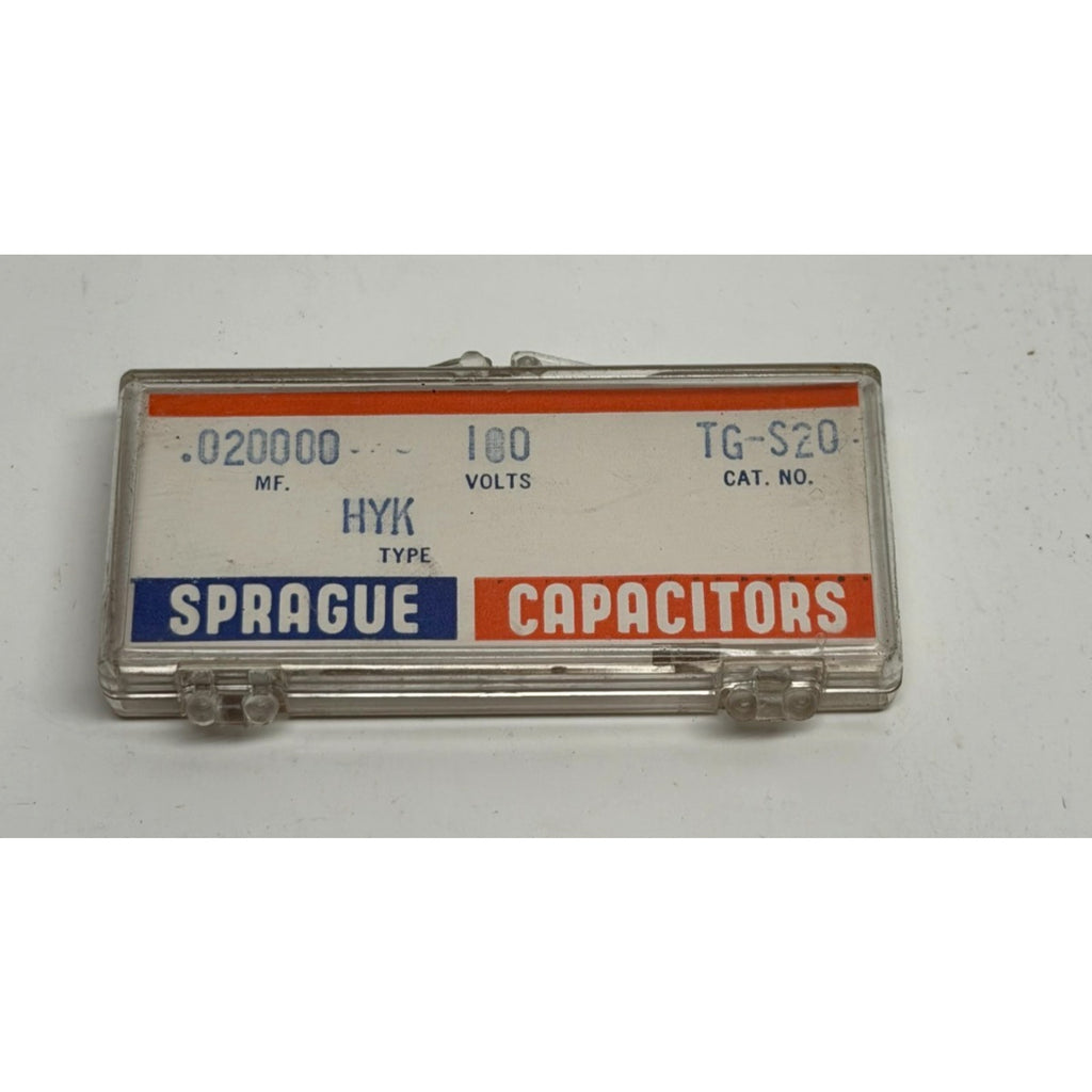 Vintage Sprague HYK .02uF (0.02 MF) 100 Volts Capacitor TG-S20 NOS