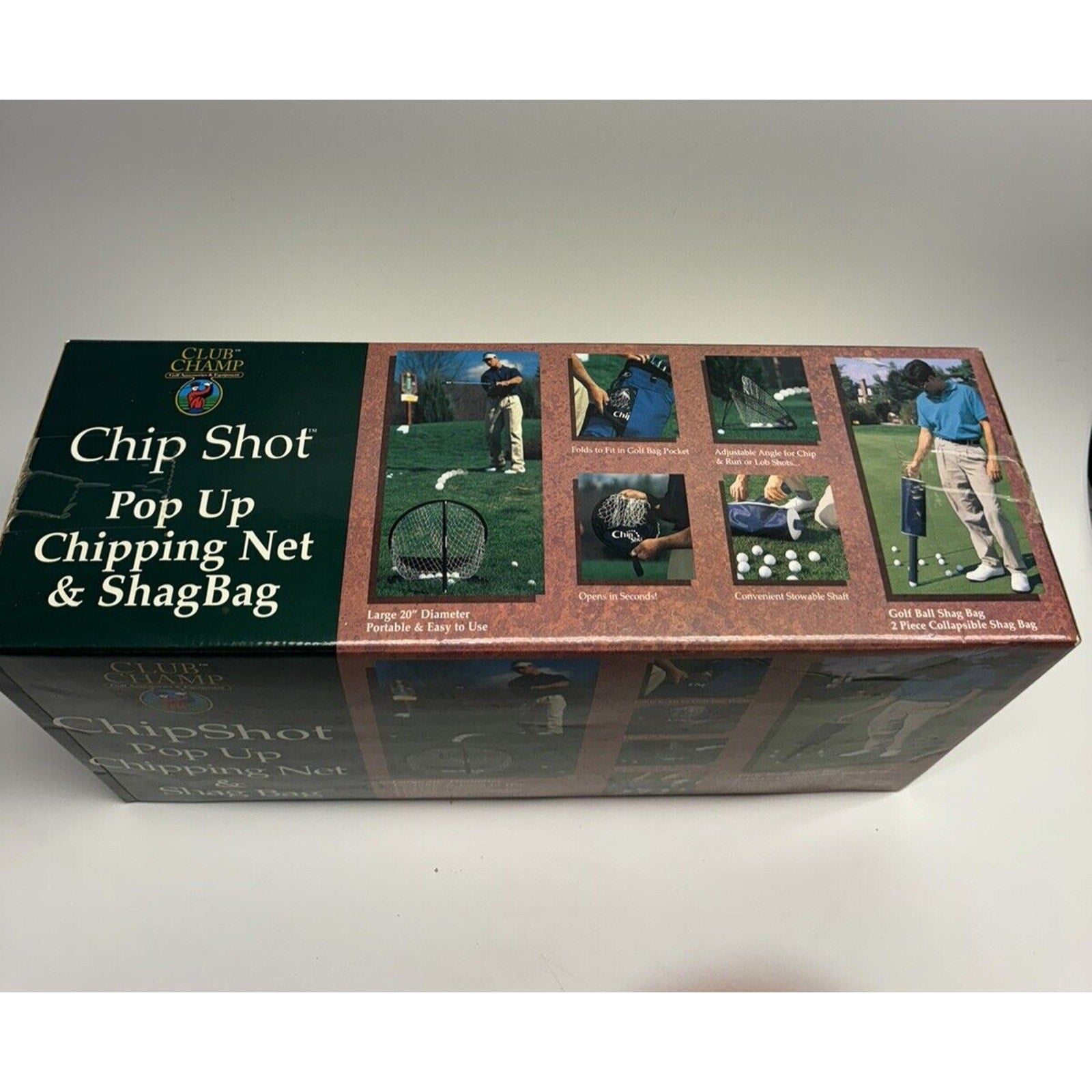VINTAGE NEW Club Champ Chip n' Shag Combo w/ Chipping Net & Collapsible Shag Bag