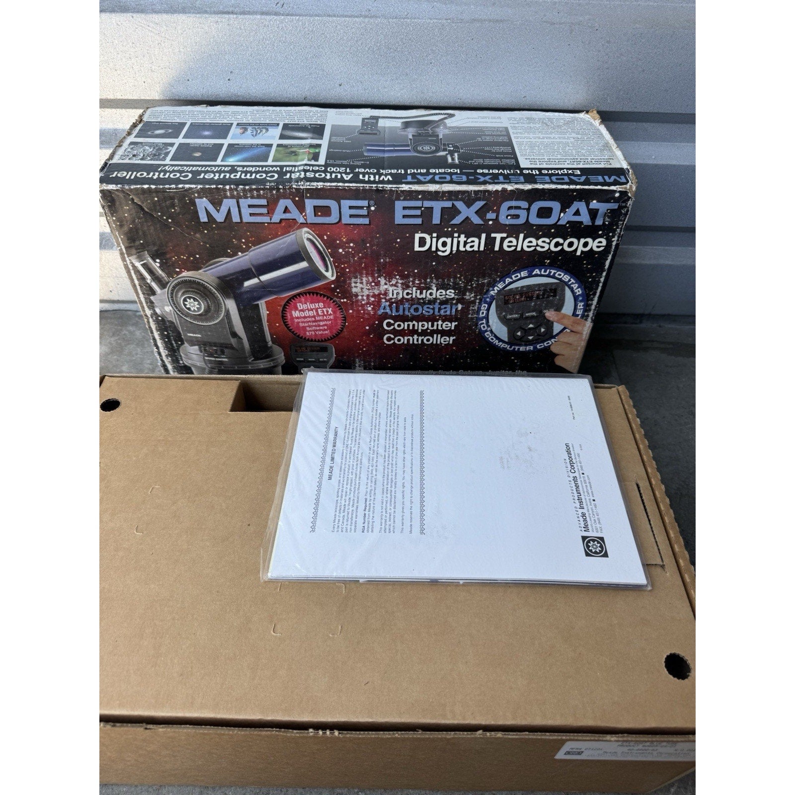 VINTAGE SEALED PACKAGE Meade ETX-60 AT Refractor Telescope Blue Tube