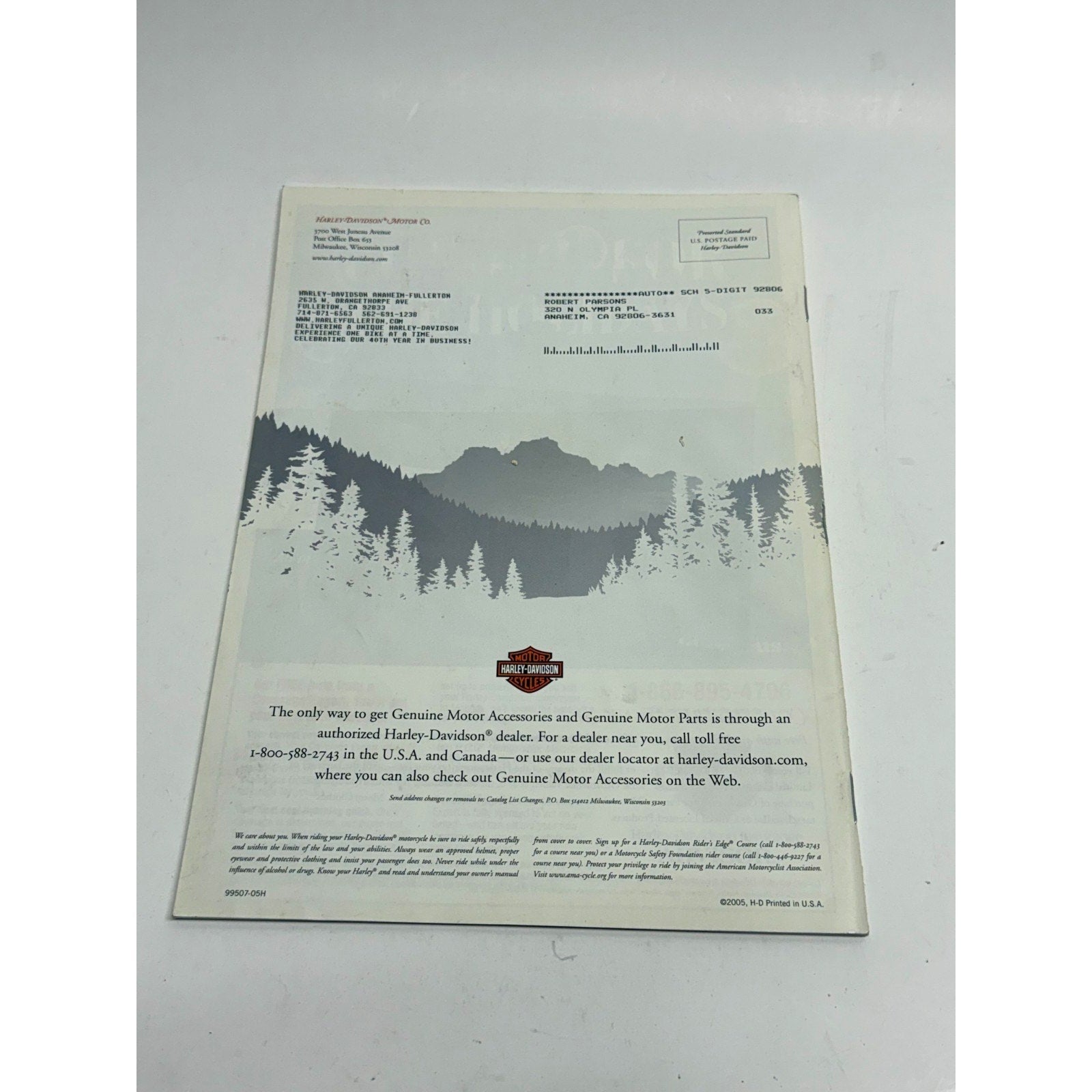 Vintage Harley-Davidson 2005 Genuine Motor Accessories & Genuine Parts Guide