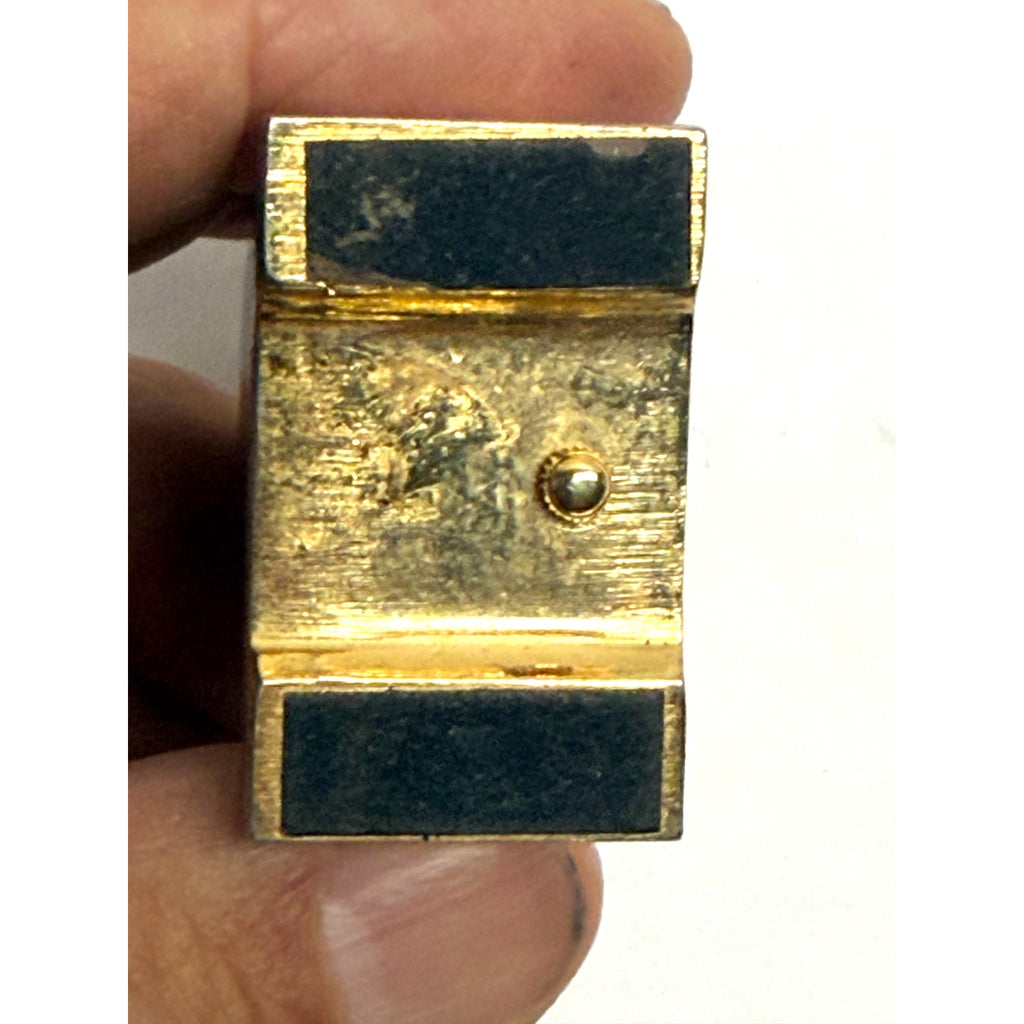 Vintage "Perini" Gold Tone Mini Clock - Quartz Analog - Untested