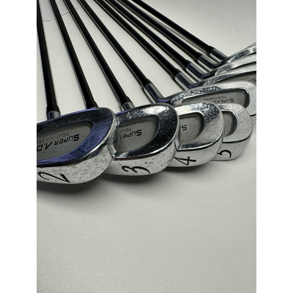 VINTAGE RARE Yonex 9 Pieces Iron Set Super A.D.X. Stiff Graphite Golf Club RH