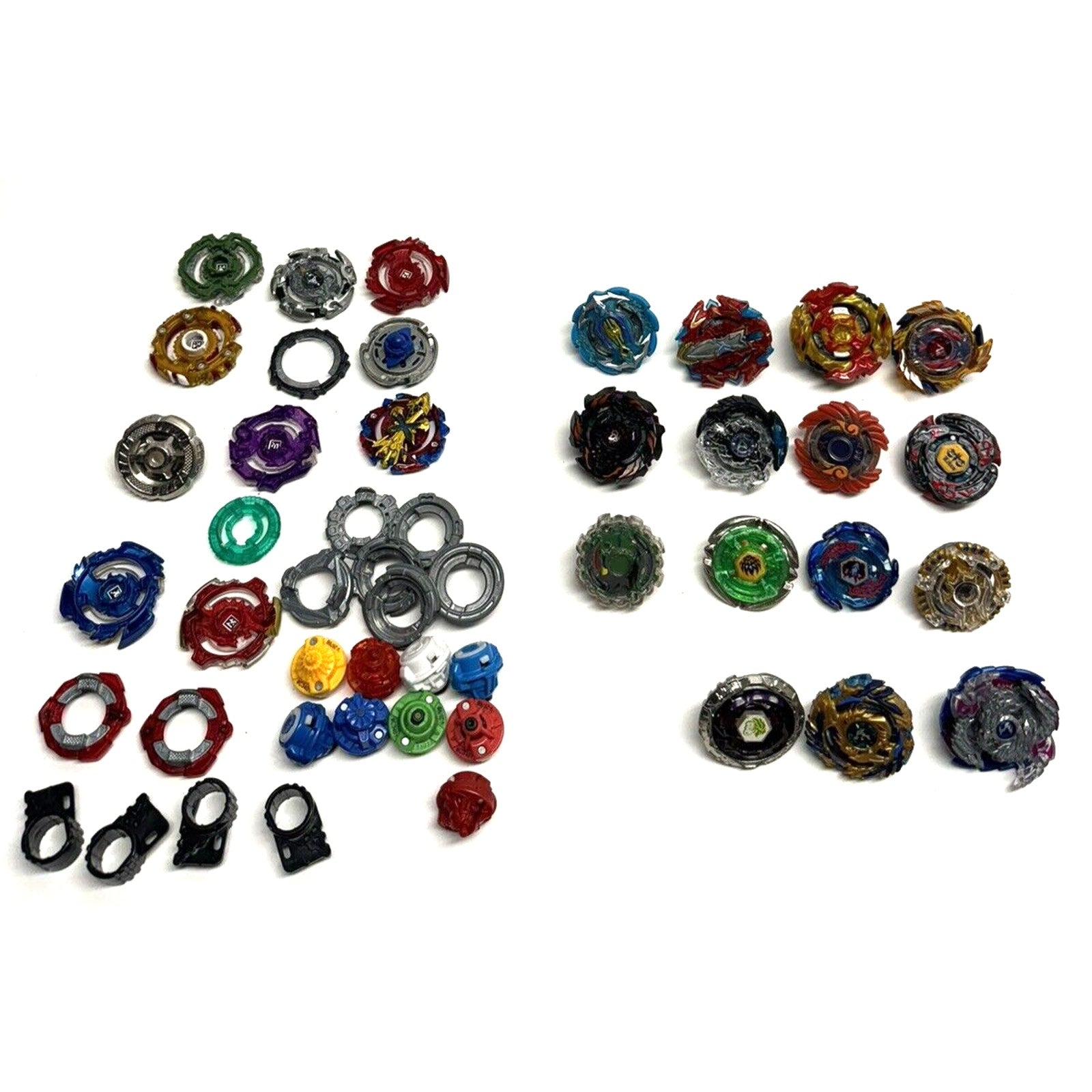 Vintage Beyblade Lot Mixed Metal Bursts Fusion Dragon Libra & Parts