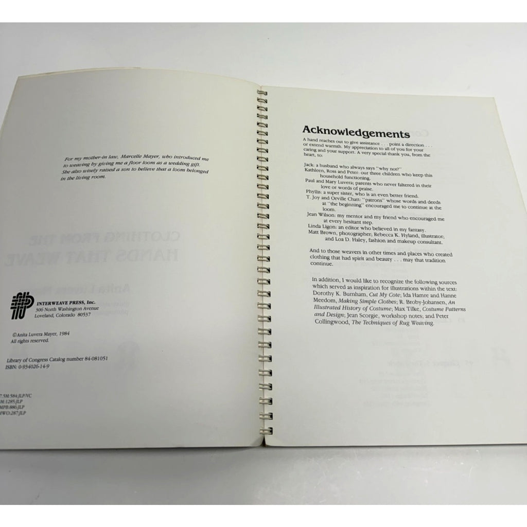 VTG Clothing from the Hands That Weave by Anita Mayer 1984