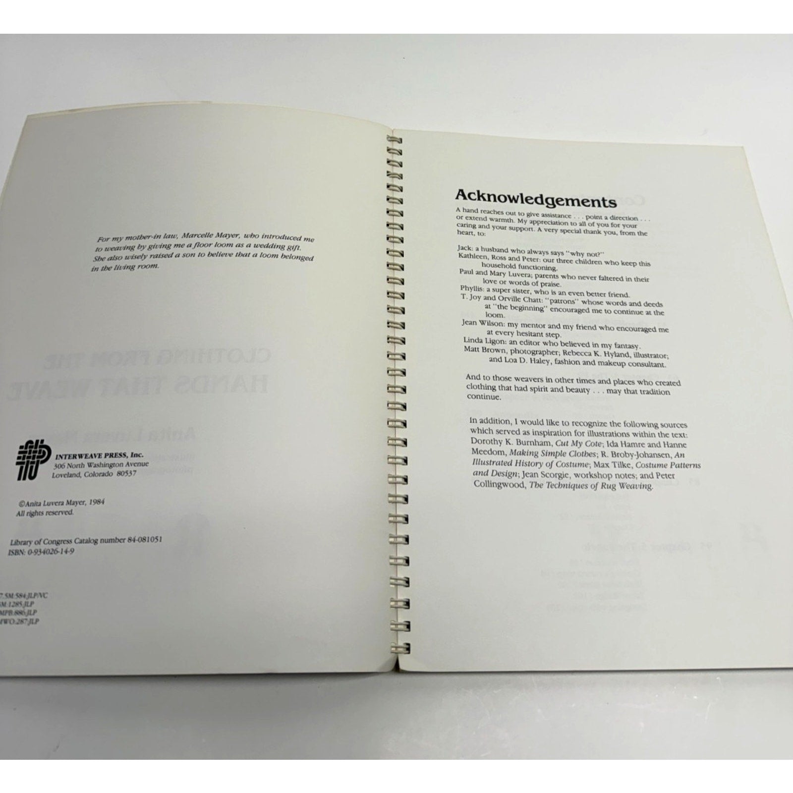 VTG Clothing from the Hands That Weave by Anita Mayer 1984