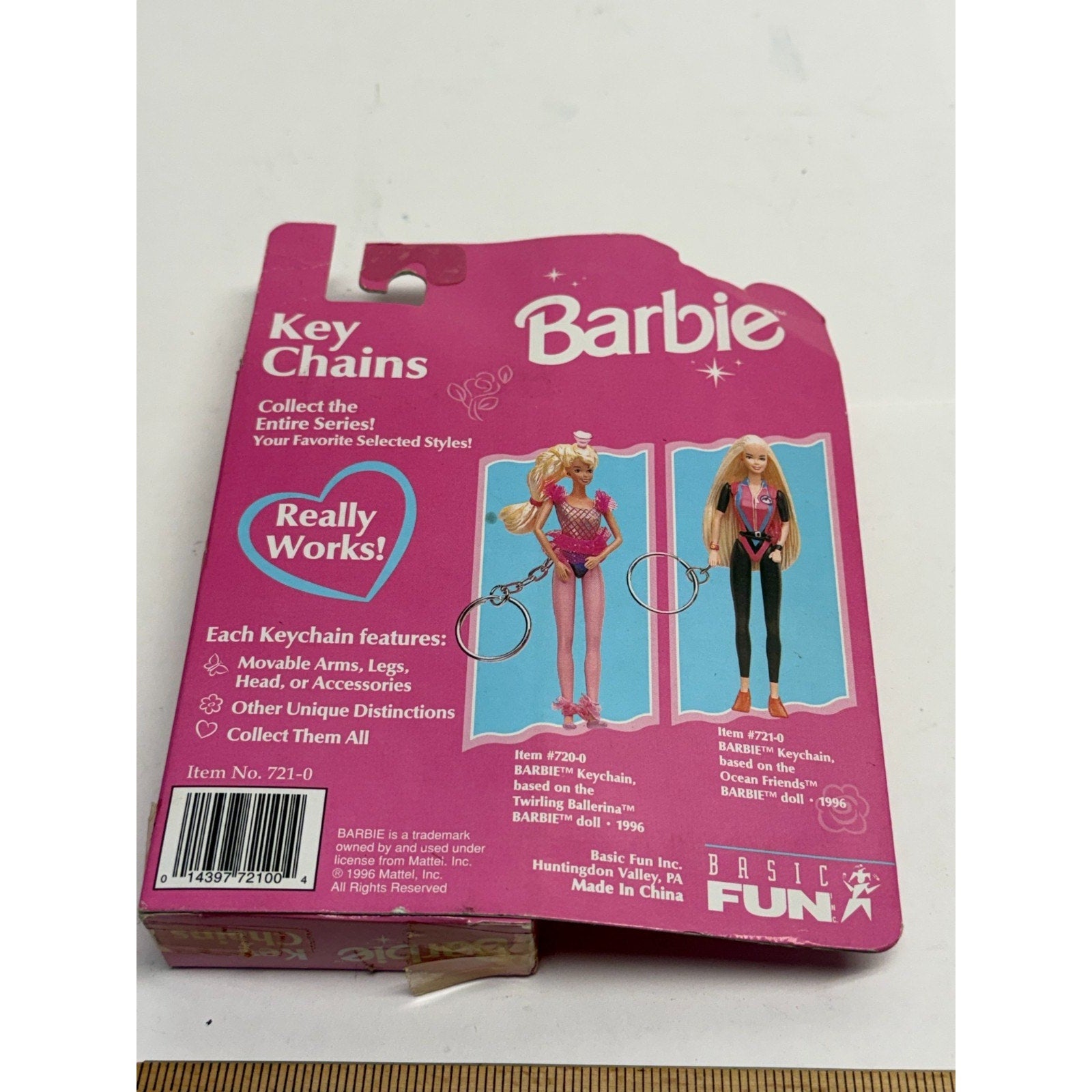 Vintage New 1996 Sealed Vintage Barbie Key Chain Ocean Friends