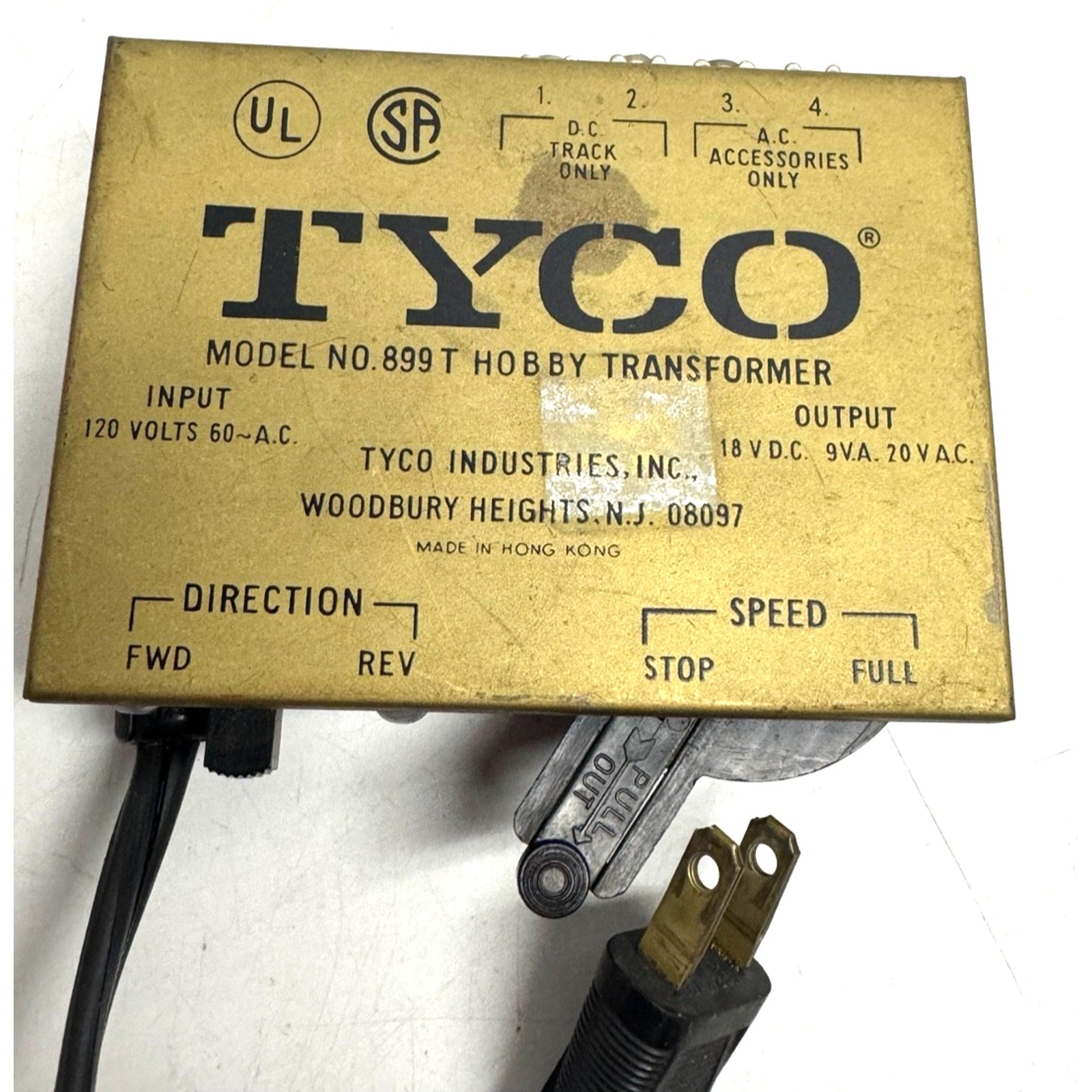 Vintage Tyco Model Trains Toy Hobby Transformer Model No. 899V