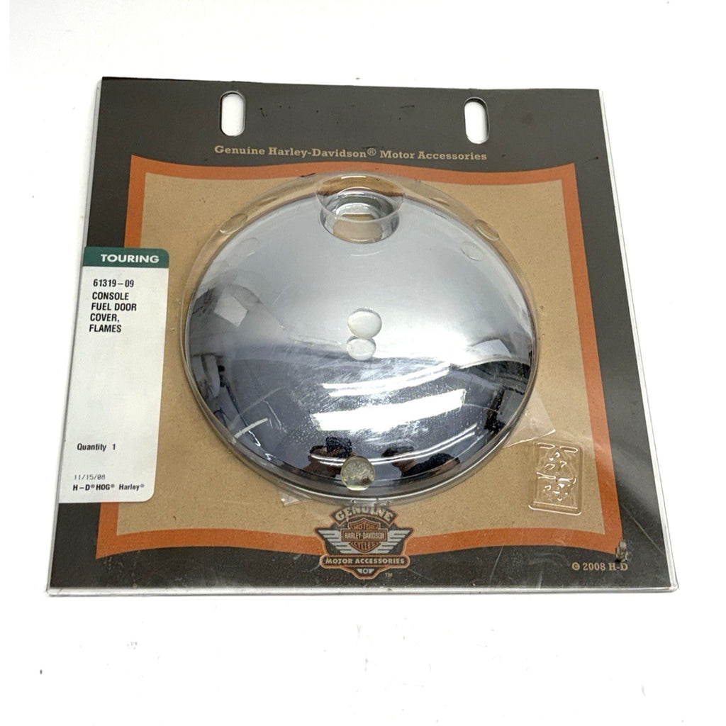 Vintage NEW Harley Davidson Touring Chrome Gas Tank Door Cap 61319-09 OEM.