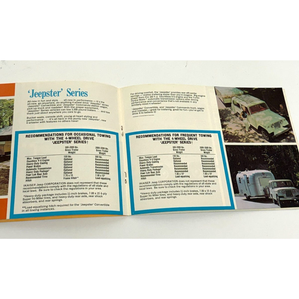 Vtg Original 1967 1968 Jeep Recreation Fleet Sales Brochure 67 68 Wagoneer