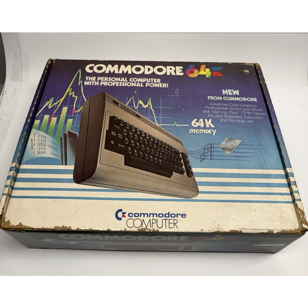 VINTAGE 1992 Commodore 64 C64 Breadbin Computer System - Cosmetic Damage -