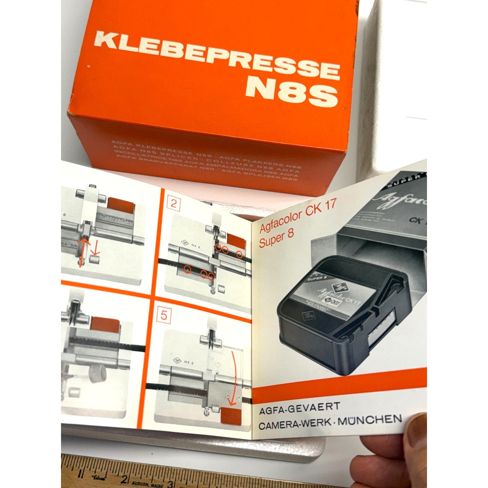 Vintage Agfa N8S Film Splicer - Klebepresse Made in Germany