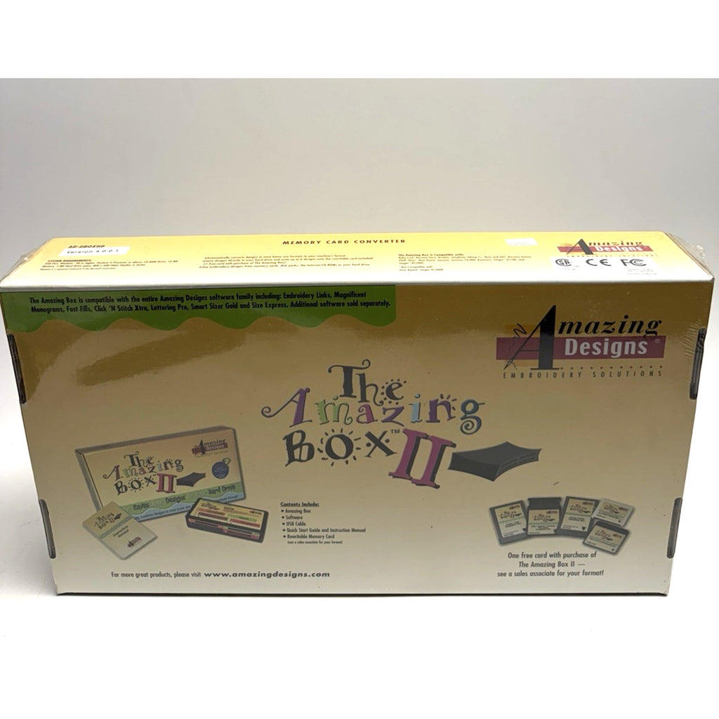 VINTAGE 2004 SEALED The Amazing Box Embroidery Memory Card Converter USB 3.6.2