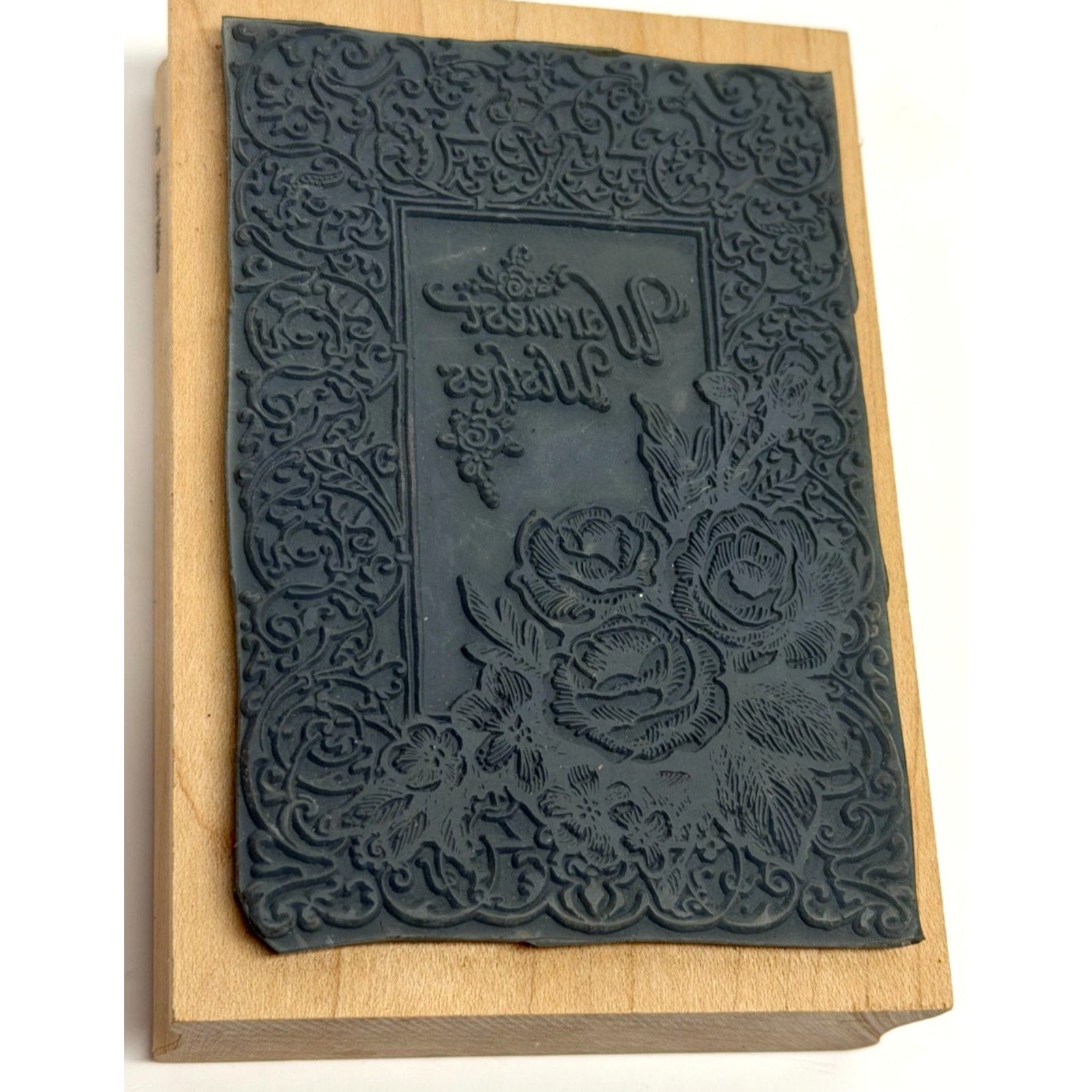 VTG Rubber Stamp Lot (3): Hero Arts Bear, Stampendous "Warmest Wishes", Floral