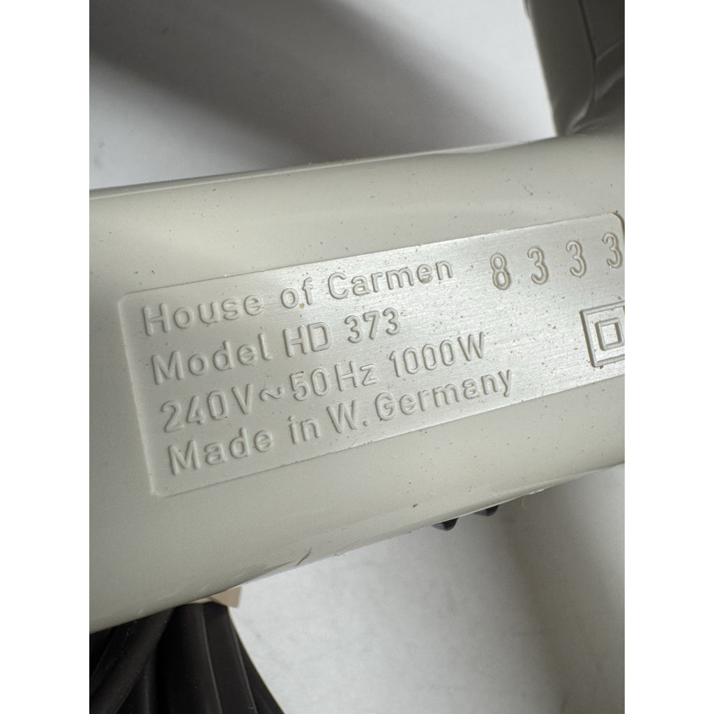 VINTAGE RARE Carmen Compact 1000 Watt Hair Dryer Made in Germany